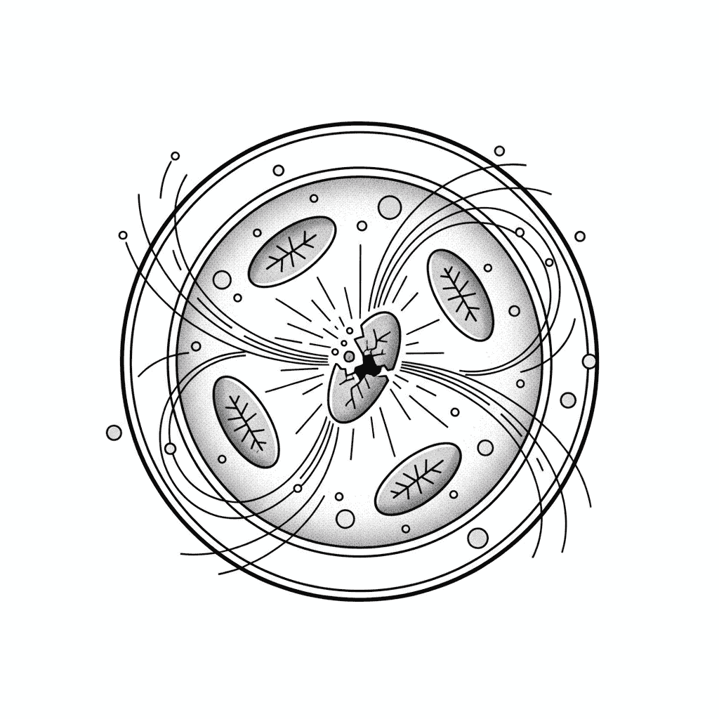 Perbaikan & mitokondria illustration