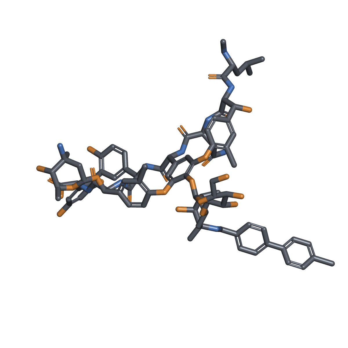 Oritavancin molecule illustration